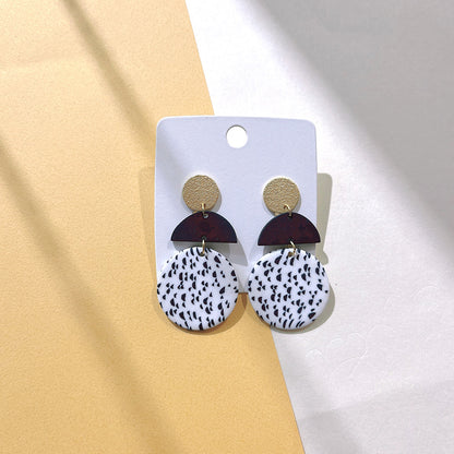 1 Pair Fashion Polka Dots Soft Clay Women's Drop Earrings