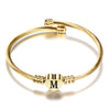 Simple Style Letter Stainless Steel Plating Bangle