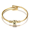 Simple Style Letter Stainless Steel Plating Bangle