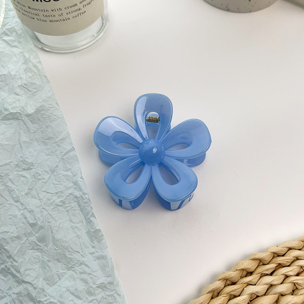 Fashion Flower Plastic Resin Hair Clip 1 Piece