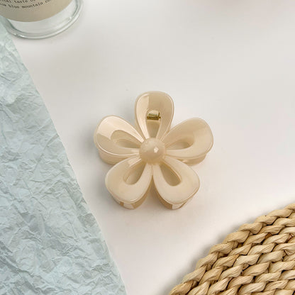 Fashion Flower Plastic Resin Hair Clip 1 Piece