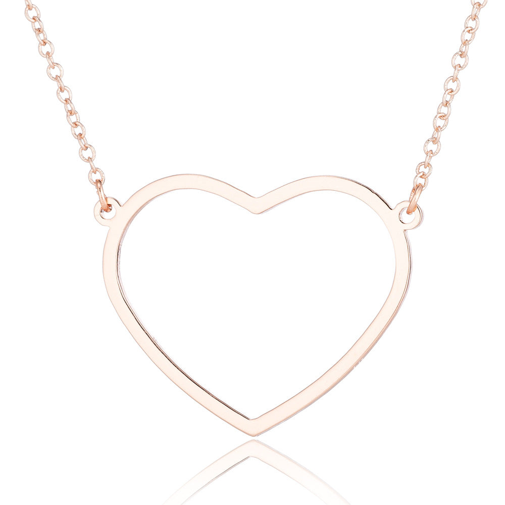 Sweet Heart Shape Stainless Steel Pendant Necklace 1 Piece