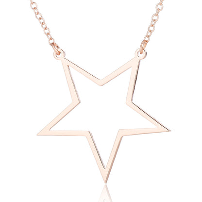 Fashion Star Stainless Steel Plating Pendant Necklace 1 Piece