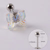 1 Piece Simple Style Moon Bow Knot 304 Stainless Steel Resin Copper Ear Studs