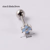 1 Piece Simple Style Moon Bow Knot 304 Stainless Steel Resin Copper Ear Studs