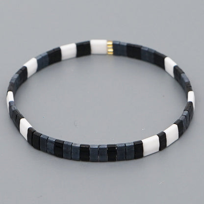 1 Piece Casual Geometric Glass Bead Knitting Women's Bracelets