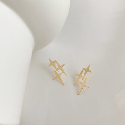 1 Pair Fashion Star Metal Plating Women's Ear Studs