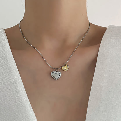 Casual Modern Style Heart Shape Alloy Women's Pendant Necklace