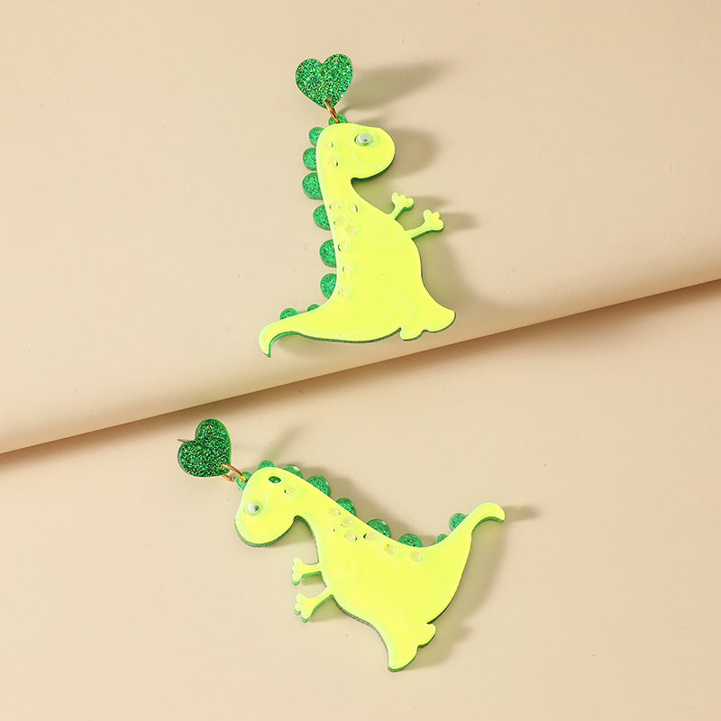 1 Pair Cute Dinosaur Arylic Women's Drop Earrings