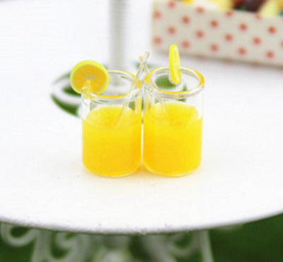 Cute Lemon Resin Women's Ear Studs