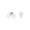 Fashion Hot Air Balloon Bicycle Titanium Steel Plating Ear Studs 1 Pair