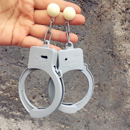 1 Pair Novelty Handcuffs Resin Women's Earrings