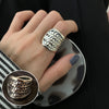 Fashion Solid Color Copper Silver Plated Open Ring 1 Piece