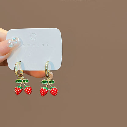 1 Pair Fashion Fruit Alloy Plating Women's Dangling Earrings