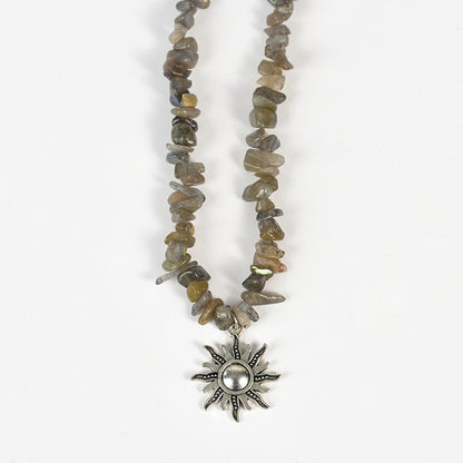 Fashion Geometric Crystal Beaded Necklace