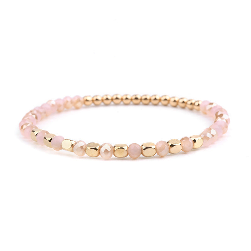 Fashion Color Block Arylic Artificial Crystal Wholesale Bracelets