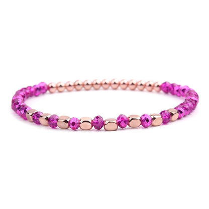 Fashion Color Block Arylic Artificial Crystal Wholesale Bracelets