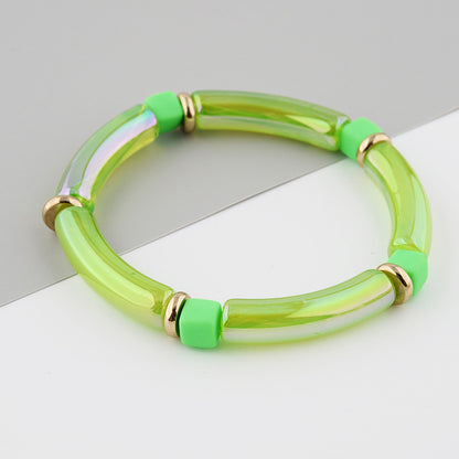 1 Piece Novelty Colorful Arylic Plating Women's Bangle