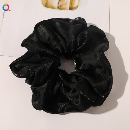 Simple Style Solid Color Organza Pleated Hair Tie 1 Piece