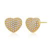 1 Pair Sweet Simple Style Moon Heart Shape Plating Inlay Copper Zircon Ear Studs