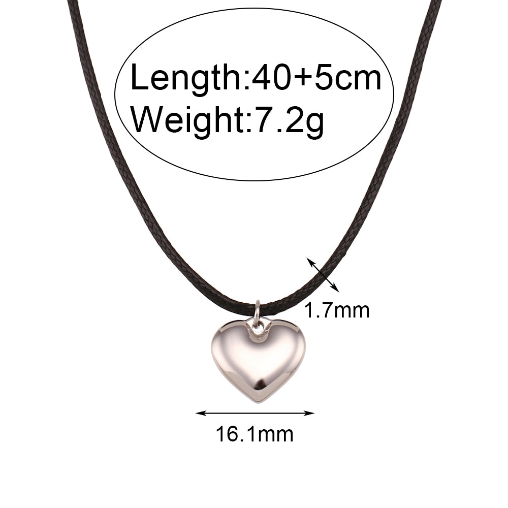 Fashion Heart Shape Stainless Steel Plating Pendant Necklace