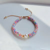 Fashion Flower Freshwater Pearl Soft Clay Knitting Bracelets