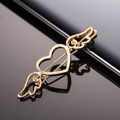 Fashion Leaves Heart Shape Metal Plating Hair Clip 1 Piece