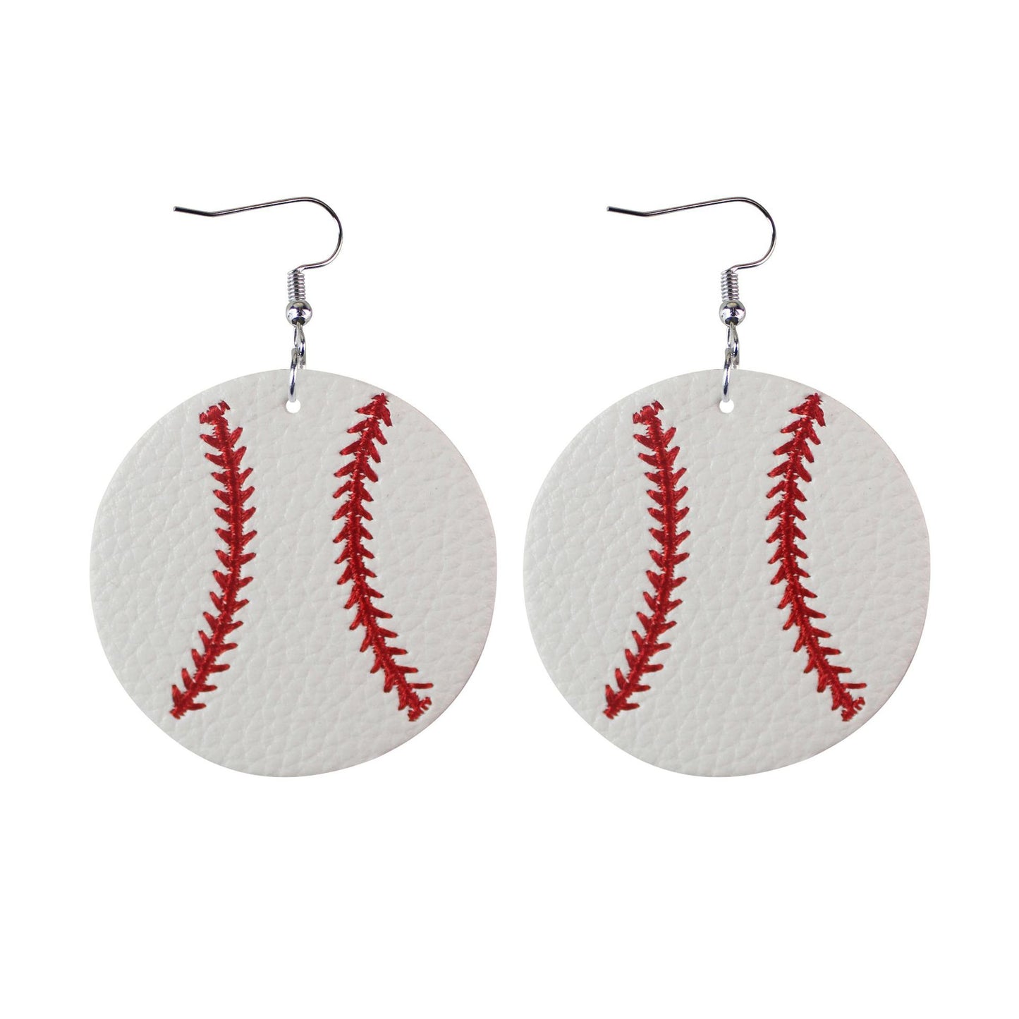 1 Pair Sports Ball Basketball Football Pu Leather Printing Women's Drop Earrings