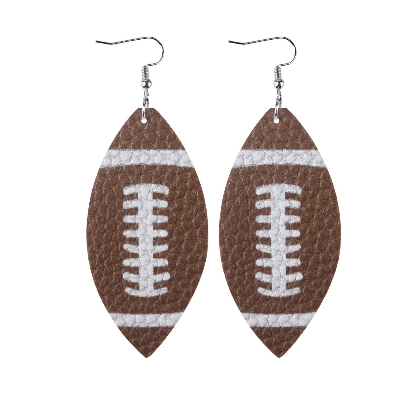 1 Pair Sports Ball Basketball Football Pu Leather Printing Women's Drop Earrings