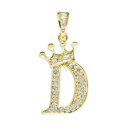 1 Piece Fashion Letter Crown Alloy Plating Inlay Rhinestones Women's Pendant Necklace