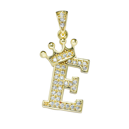 1 Piece Fashion Letter Crown Alloy Plating Inlay Rhinestones Women's Pendant Necklace