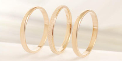 Fashion Circle Titanium Steel Polishing Plating Rings 1 Piece