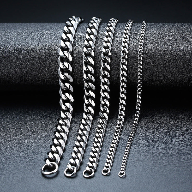 Basic Geometric Titanium Steel Bracelets Plating Stainless Steel Bracelets