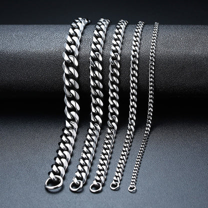 Basic Geometric Titanium Steel Bracelets Plating Stainless Steel Bracelets