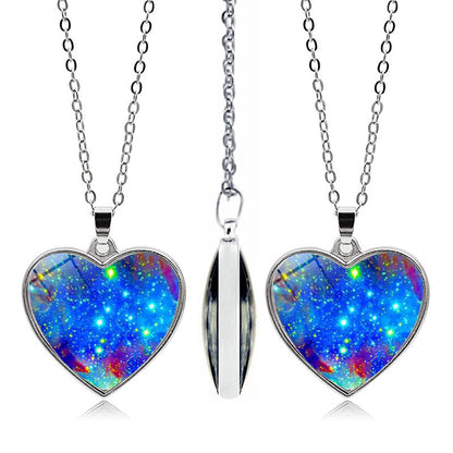 1 Piece Fashion Heart Shape Alloy Glass Plating Unisex Pendant Necklace