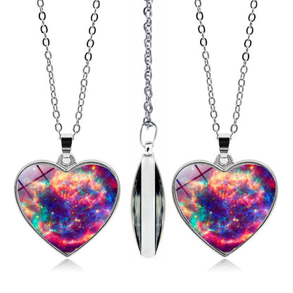 1 Piece Fashion Heart Shape Alloy Glass Plating Unisex Pendant Necklace