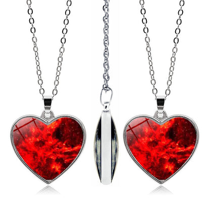 1 Piece Fashion Heart Shape Alloy Glass Plating Unisex Pendant Necklace