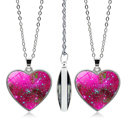 1 Piece Fashion Heart Shape Alloy Glass Plating Unisex Pendant Necklace