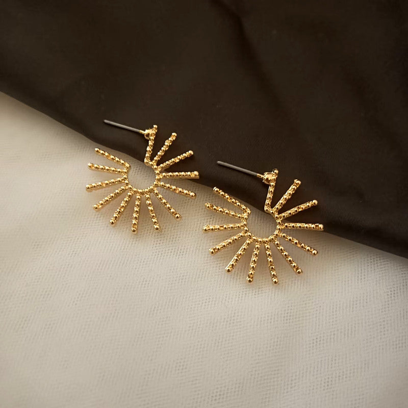 1 Pair Simple Style Solid Color Alloy Plating Gold Plated Women's Earrings