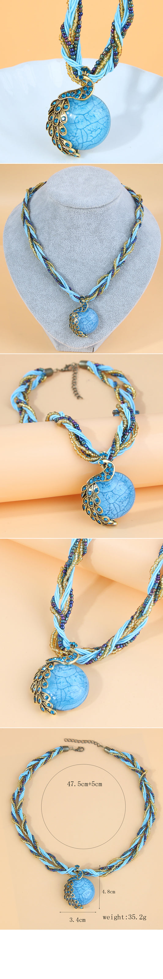 1 Piece Retro Geometric Alloy Resin Women's Necklace