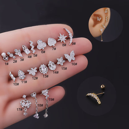 Fashion Geometric Plating Metal Ear Studs