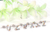 Fashion Letter Stainless Steel Inlay Zircon Ear Studs 1 Pair