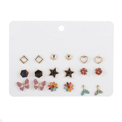 Korean Stud Earrings Set New Earrings Temperament Fashion Earrings Retro Combination Earrings  Wholesale Gooddiy