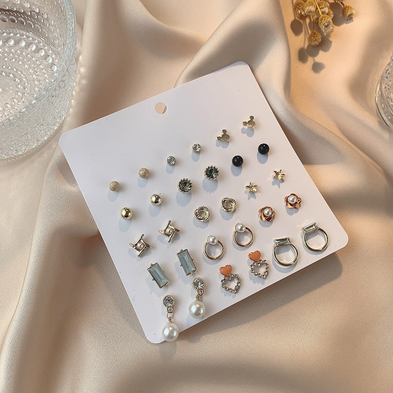 Korean Stud Earrings Set New Earrings Temperament Fashion Earrings Retro Combination Earrings  Wholesale Gooddiy