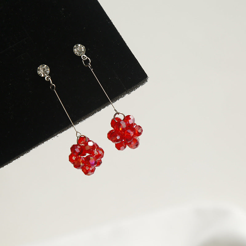 1 Pair Sweet Letter Cherry Flower Alloy Plating Women's Earrings