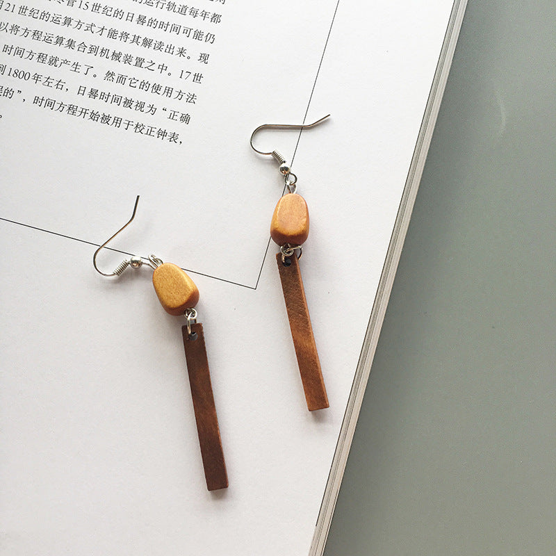 1 Pair Fashion Geometric Wood Women's Drop Earrings