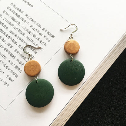 1 Pair Fashion Geometric Wood Women's Drop Earrings