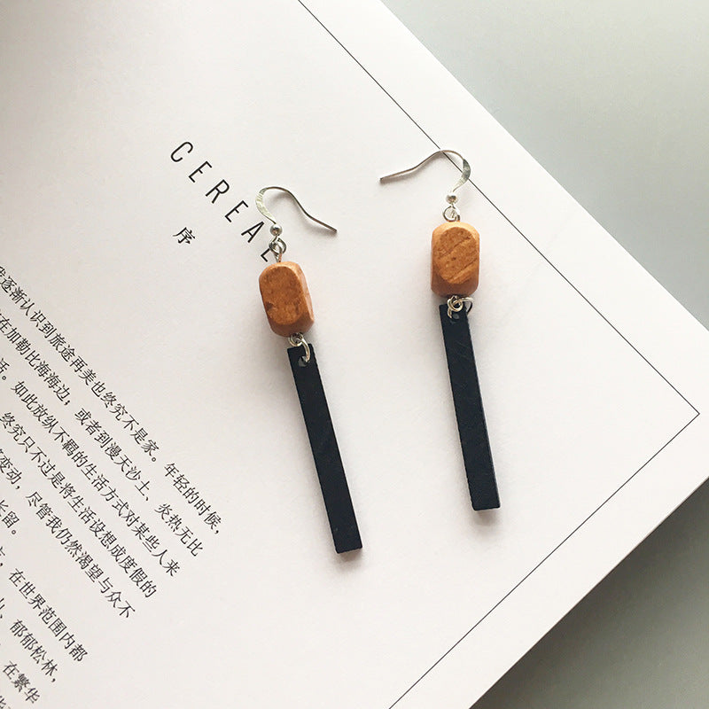 1 Pair Fashion Geometric Wood Women's Drop Earrings