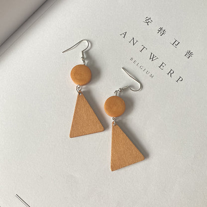 1 Pair Fashion Geometric Wood Women's Drop Earrings