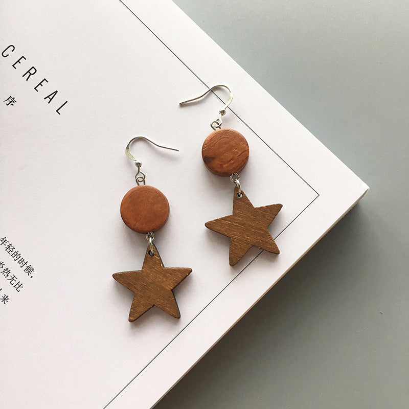 1 Pair Fashion Geometric Wood Women's Drop Earrings